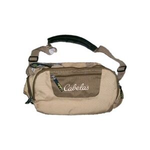 Cabelas Catch All Gear Bag Weather Resistant Tan Polyester 6 Pocket Hunting Fish